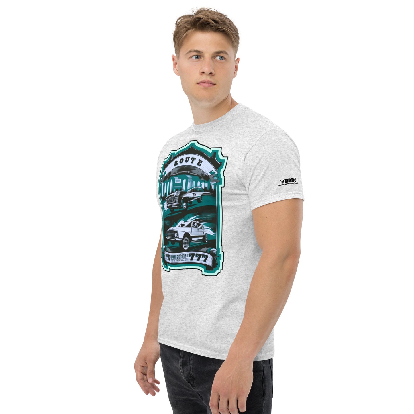 DDB Route 777 Men's Classic Tee 011, by DocBlue Designer Brand