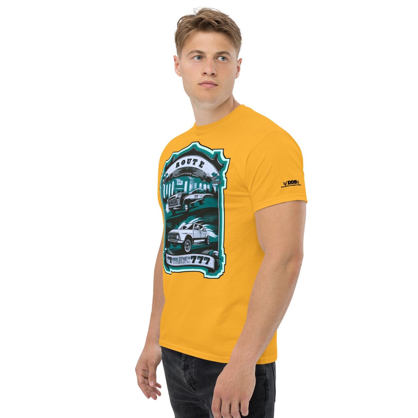 DDB Route 777 Men's Classic Tee 011, by DocBlue Designer Brand