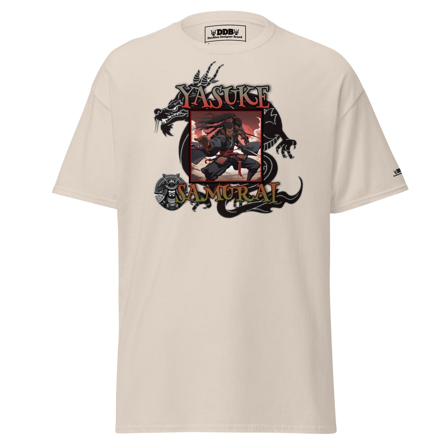 DDB Yasuke Samurai Men's Classic Tee 010, by DocBlue Designer Brand