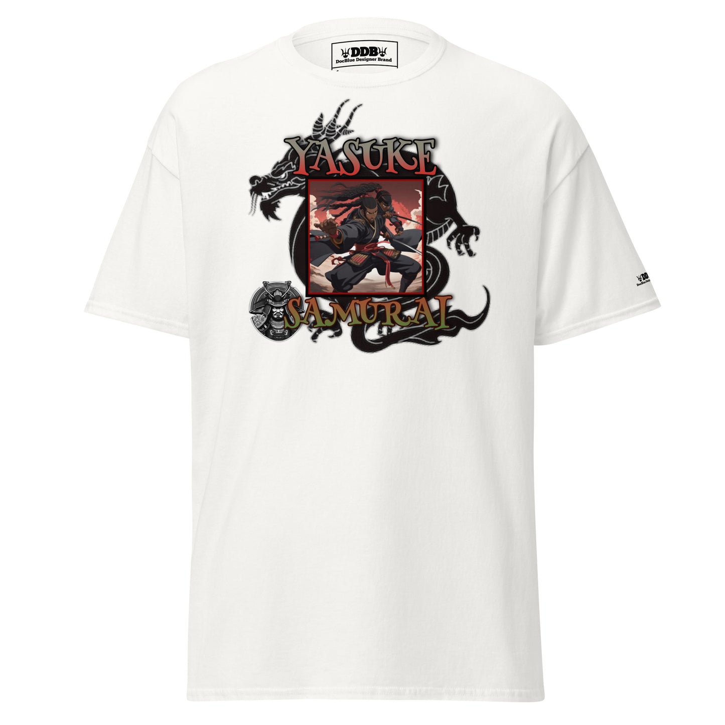 DDB Yasuke Samurai Men's Classic Tee 010, by DocBlue Designer Brand