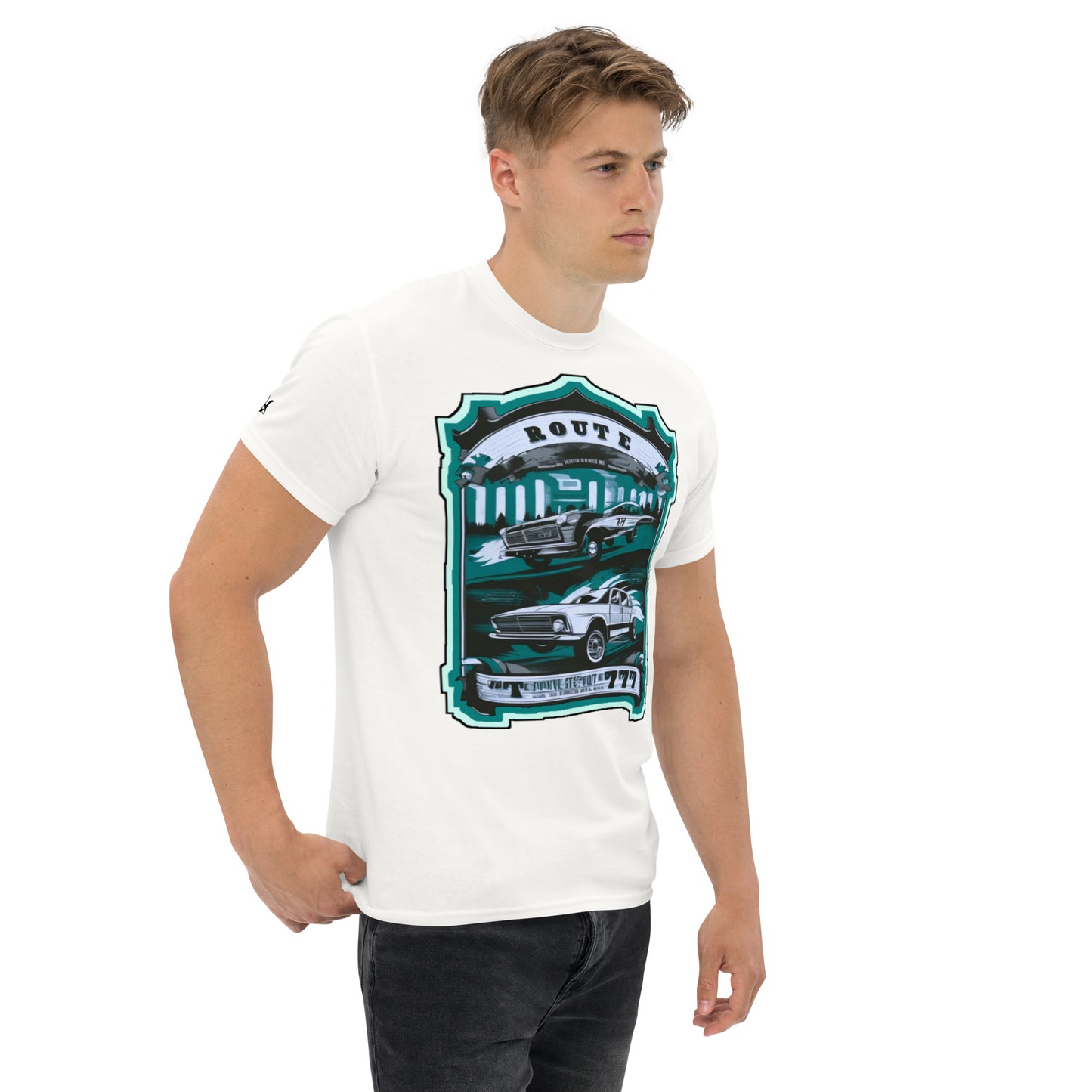 DDB Route 777 Men's Classic Tee 011, by DocBlue Designer Brand