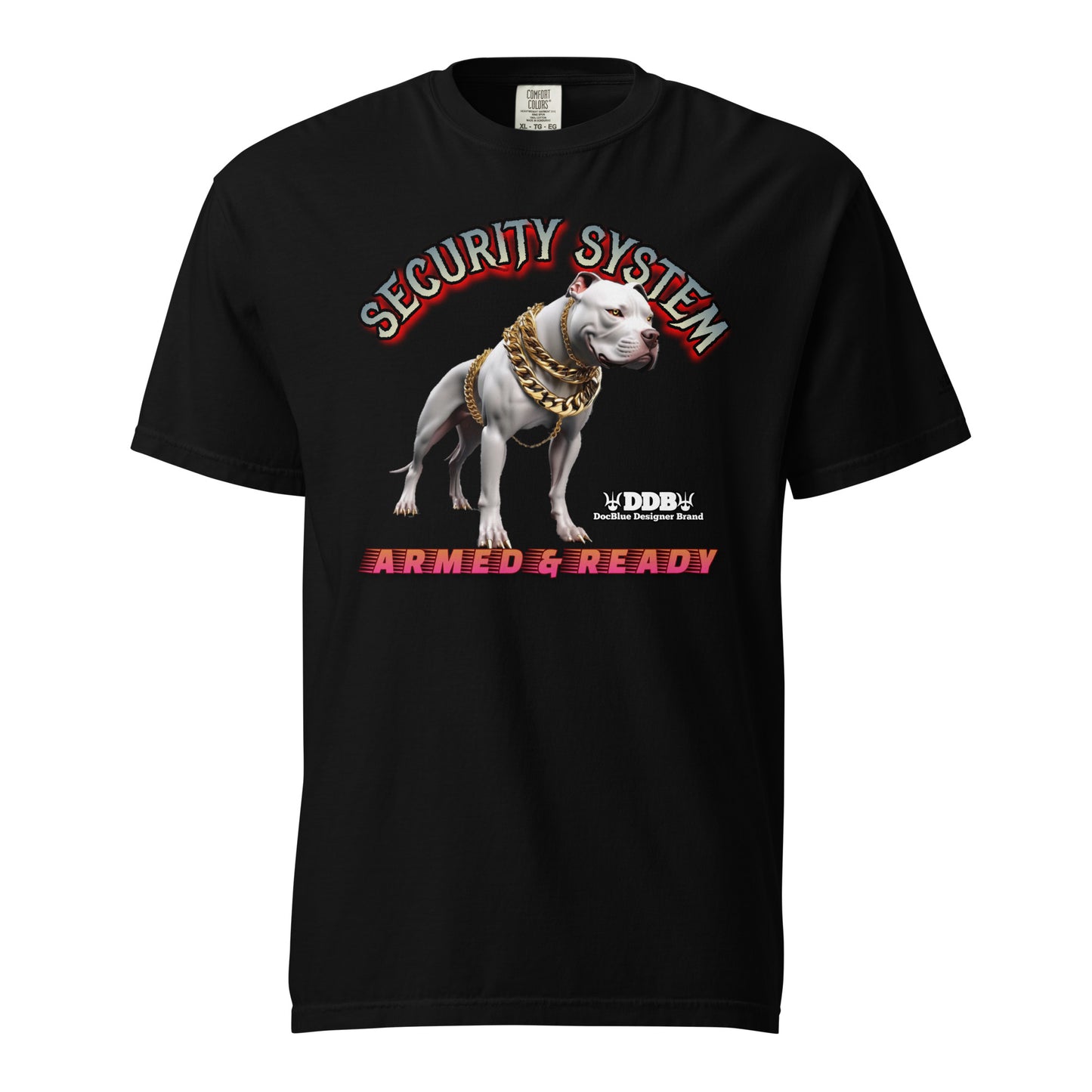 DDB Security System Heavyweight Tee 010, by DocBlue Designer Brand