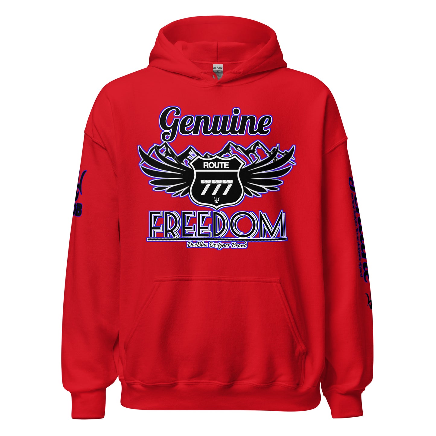 DDB Genuine Freedom Hoodie 012, by DocBlue Designer Brand